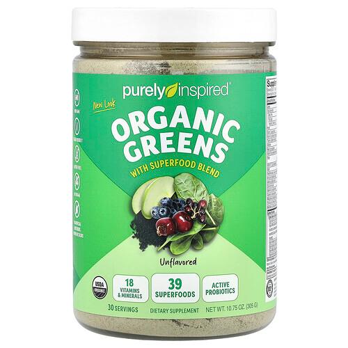Purely Inspired Organic Greens With Superfood Blend Unflavored 10 75 Oz 305 G
