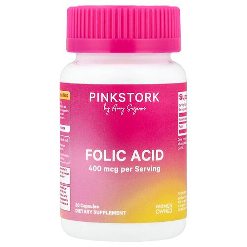 Pink Stork Folic Acid 400 Mcg 30 Capsules product image