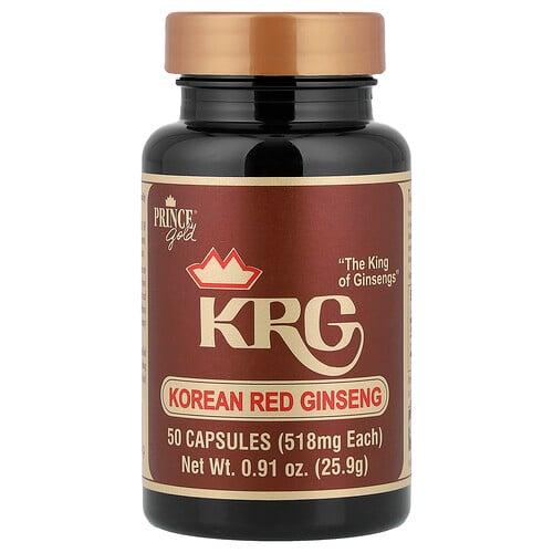 Prince Of Peace Prince Gold Korean Red Ginseng 518 Mg 50 Capsules