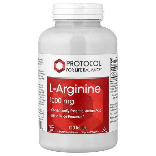 Protocol For Life Balance L Arginine 1 000 Mg 120 Tablets