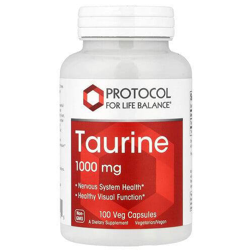 Protocol For Life Balance Taurine 1 000 Mg 100 Veg Capsules
