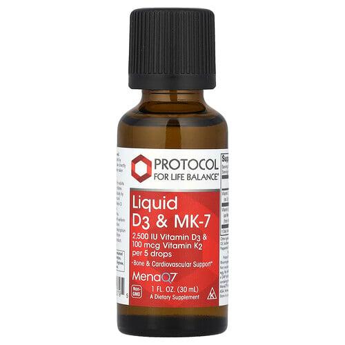 Protocol For Life Balance Liquid D3 Mk 7 1 Fl Oz 30 Ml