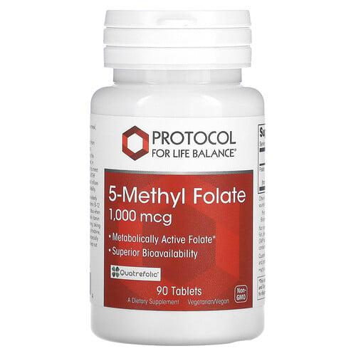 Protocol For Life Balance 5 Methyl Folate 1 000 Mcg 90 Tablets product image