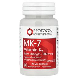 Protocol For Life Balance Mk 7 Vitamin K2 300 Mcg 60 Veg Capsules