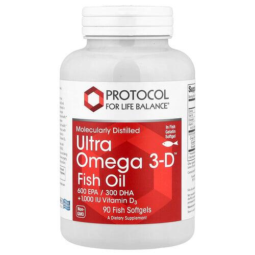 Protocol For Life Balance Ultra Omega 3 D 90 Fish Softgels