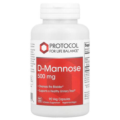 Protocol For Life Balance D Mannose 500 Mg 90 Veg Capsules