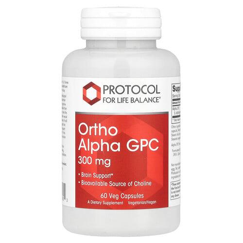 Protocol For Life Balance Ortho Alpha Gpc 300 Mg 60 Veg Capsules