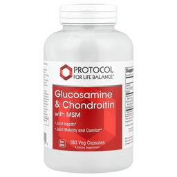 Protocol For Life Balance Glucosamine Chondroitin With Msm 180 Veg Capsules
