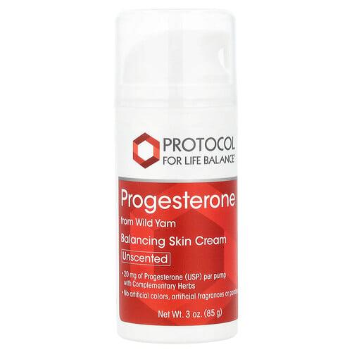 Protocol For Life Balance Progesterone Balancing Skin Cream Unscented 3 Oz 85 G