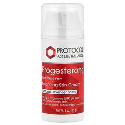Protocol For Life Balance Progesterone From Wild Yam Balancing Skin Cream Natural Lavender 3 Oz 85 G
