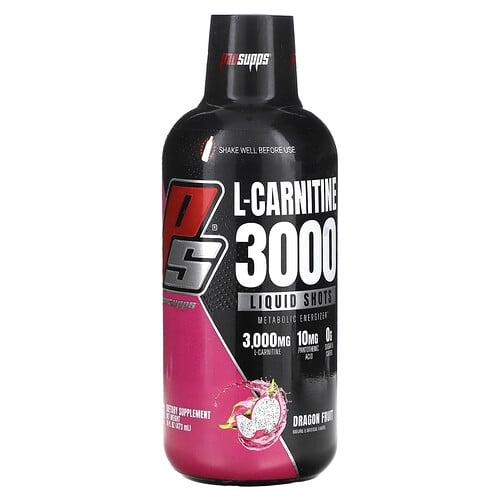 Prosupps L Carnitine 3000 Liquid Shots Dragon Fruit 16 Fl Oz 473 Ml