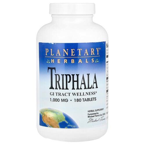 Planetary Herbals Triphala 180 Tablets 1 000 Mg Per Tablet