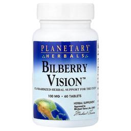 Planetary Herbals Bilberry Vision 100 Mg 60 Tablets