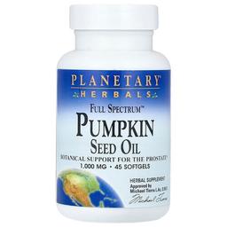 Planetary Herbals Full Spectrum Pumpkin Seed Oil 1 000 Mg 45 Softgels