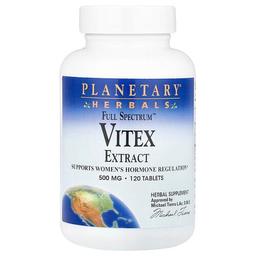 Planetary Herbals Full Spectrum Vitex Extract 500 Mg 120 Tablets
