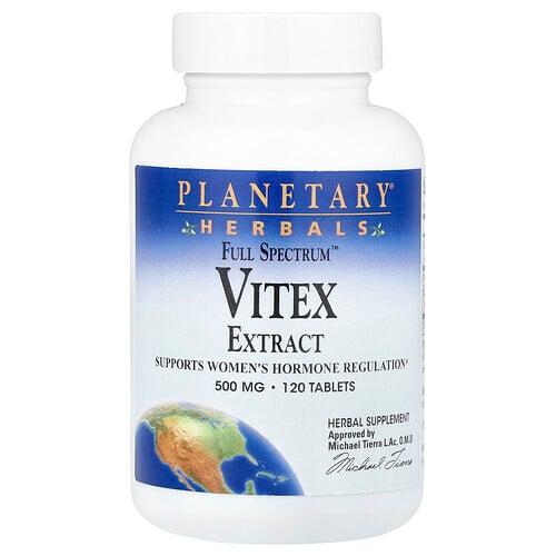 Planetary Herbals Full Spectrum Vitex Extract 500 Mg 120 Tablets