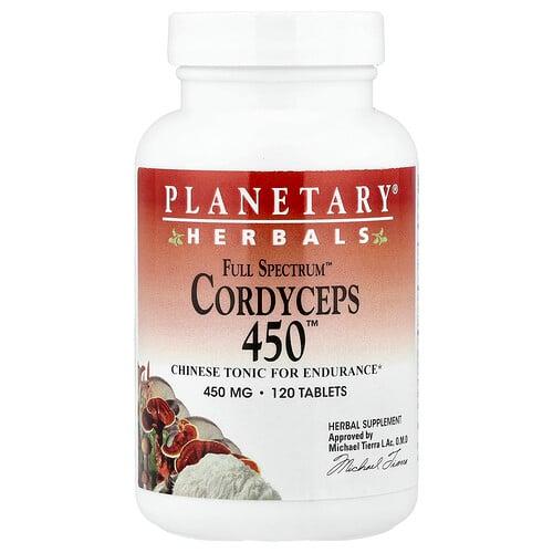 Planetary Herbals Full Spectrum Cordyceps 450 120 Tablets