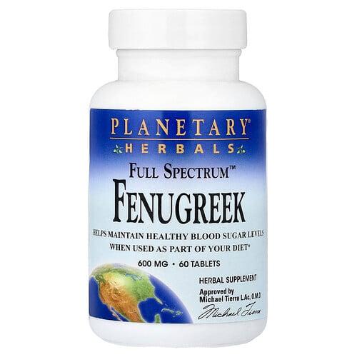 Planetary Herbals Full Spectrum Fenugreek 600 Mg 60 Tablets
