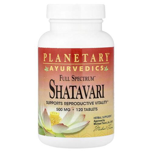 Planetary Herbals Ayurvedics Full Spectrum Shatavari 500 Mg 120 Tablets