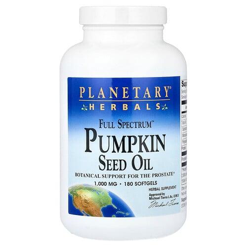 Planetary Herbals Full Spectrum Pumpkin Seed Oil 1 000 Mg 180 Softgels