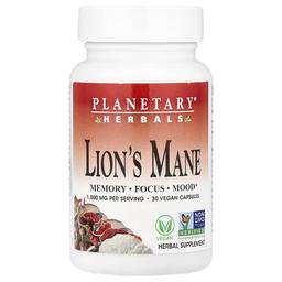 Planetary Herbals Lion S Mane 30 Vegan Capsules 500 Mg Per Capsule