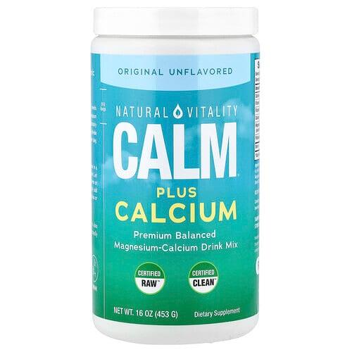 Natural Vitality Calm Plus Calcium Magnesium Calcium Drink Mix Original Unflavored 16 Oz 453 G