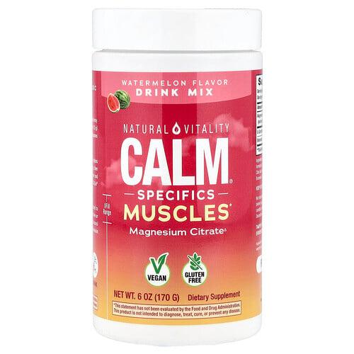 Natural Vitality Calm Specifics Muscles Magnesium Citrate Drink Mix Watermelon 6 Oz 170 G product image