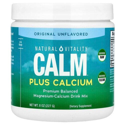 Natural Vitality Calm Plus Calcium Magnesium Calcium Drink Mix Original Unflavored 8 Oz 227 G