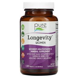 Pure Essence Longevity Women Women S Multivitamin Mineral Supplement 120 Tablets