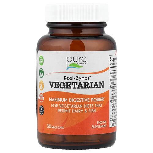 Pure Essence Real Zymes Vegetarian 30 Vegi Caps