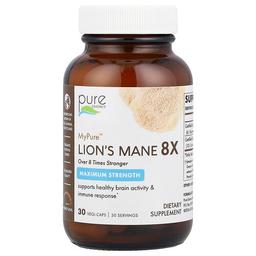 Pure Essence Mypure Lion S Mane 8x Maximum Strength 30 Vegi Caps