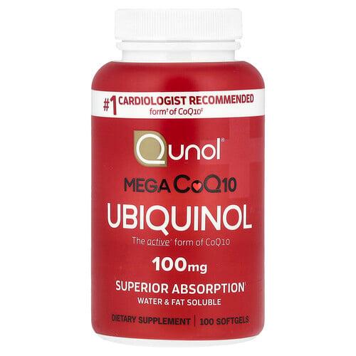 Qunol Mega Coq10 Ubiquinol 100 Mg 100 Softgels product image