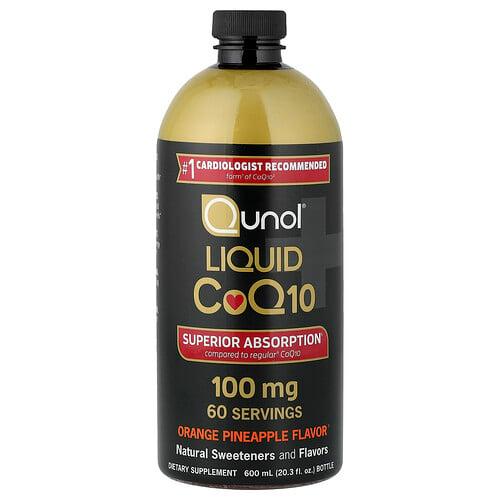 Qunol Liquid Coq10 Orange Pineapple 20 3 Fl Oz 600 Ml