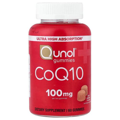 Qunol Coq10 Gummies Rich Orange 60 Gummies 50 Mg Per Gummy