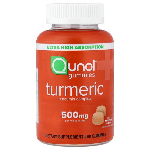 Qunol Turmeric Curcumin Complex Rich Tangerine 60 Gummies 250 Mg Per Gummy product image