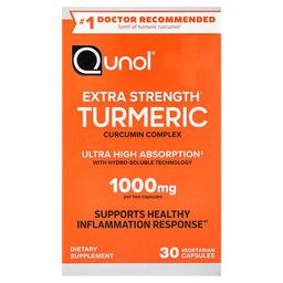 Qunol Turmeric Curcumin Complex 30 Vegetarian Capsules 500 Mg Per Capsule
