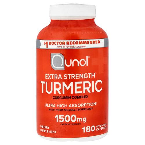 Qunol Turmeric 180 Vegetarian Capsules 500 Mg Per Capsule