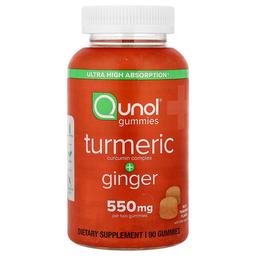 Qunol Turmeric Curcumin Complex Ginger Rich Tangerine 90 Gummies