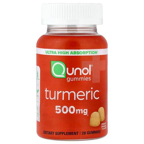 Qunol Turmeric Gummies Creamy Orange 28 Gummies 250 Mg Per Gummy