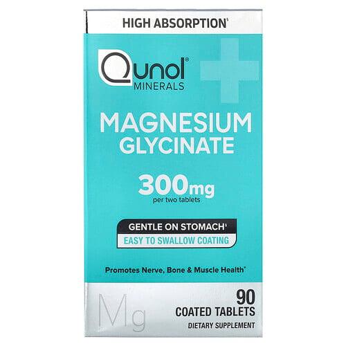 Qunol Magnesium Glycinate 90 Coated Tablets 150 Mg Per Tablet