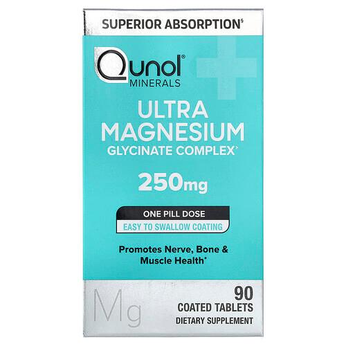 Qunol Ultra Magnesium Glycinate Complex 250 Mg 90 Coated Tablets product image