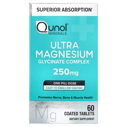 Qunol Ultra Magnesium Glycinate Complex 250 Mg 60 Coated Tablets
