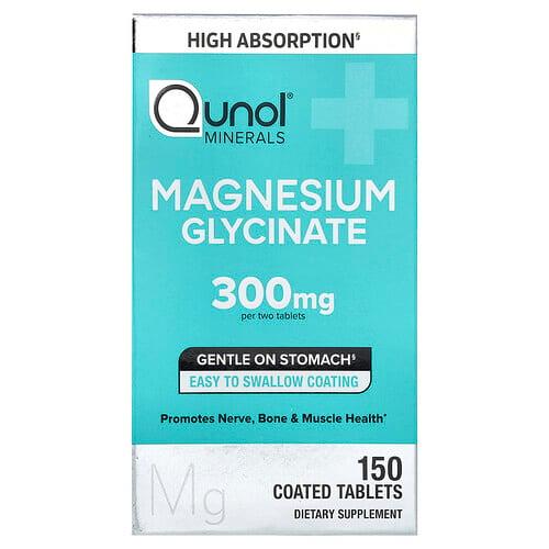 Qunol Magnesium Glycinate 150 Coated Tablets 150 Mg Per Tablet