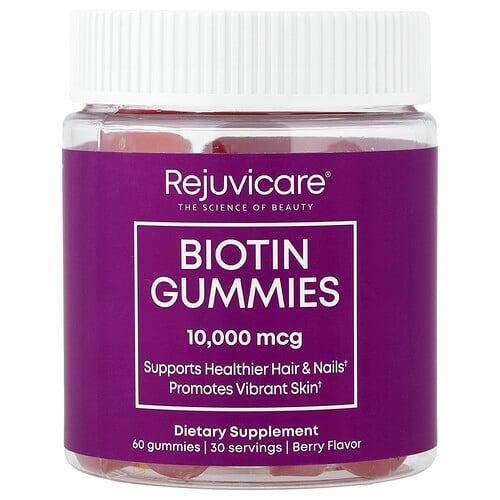 Rejuvicare Biotin Gummies Berry 60 Gummies 5 000 Mcg Per Gummy product image