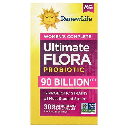 Renew Life Women S Complete Ultimate Flora Probiotic 30 Delayed Release Vegan Capsules