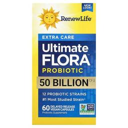 Renew Life Extra Care Ultimate Flora Pre Probiotic 60 Delayed Release Vegan Capsules