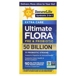 Renew Life Ultimate Flora Pre Probiotic 90 Delayed Release Vegan Capsules