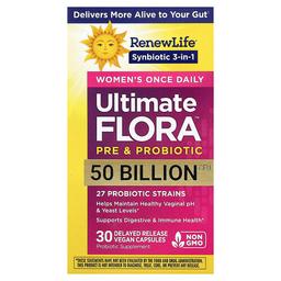 Renew Life Women S Once Daily Ultimate Flora Pre Probiotic 30 Delayed Release Vegan Capsules