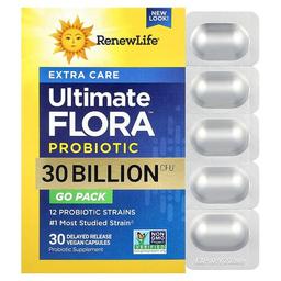 Renew Life Extra Care Ultimate Flora Probiotic 30 Delayed Release Vegan Capsules