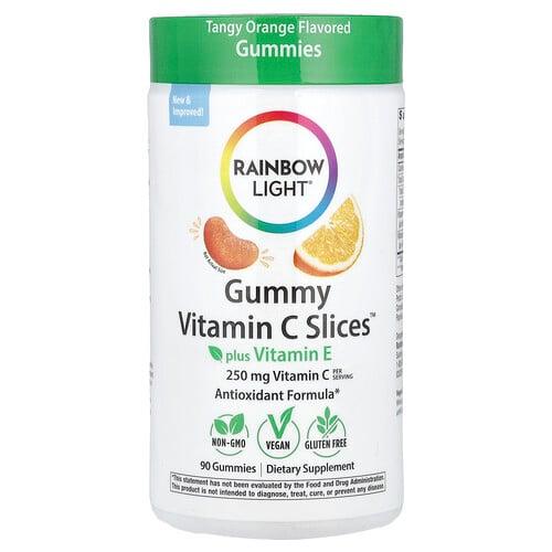 Rainbow Light Gummy Vitamin C Slices Plus Vitamin E Tangy Orange 90 Gummies product image